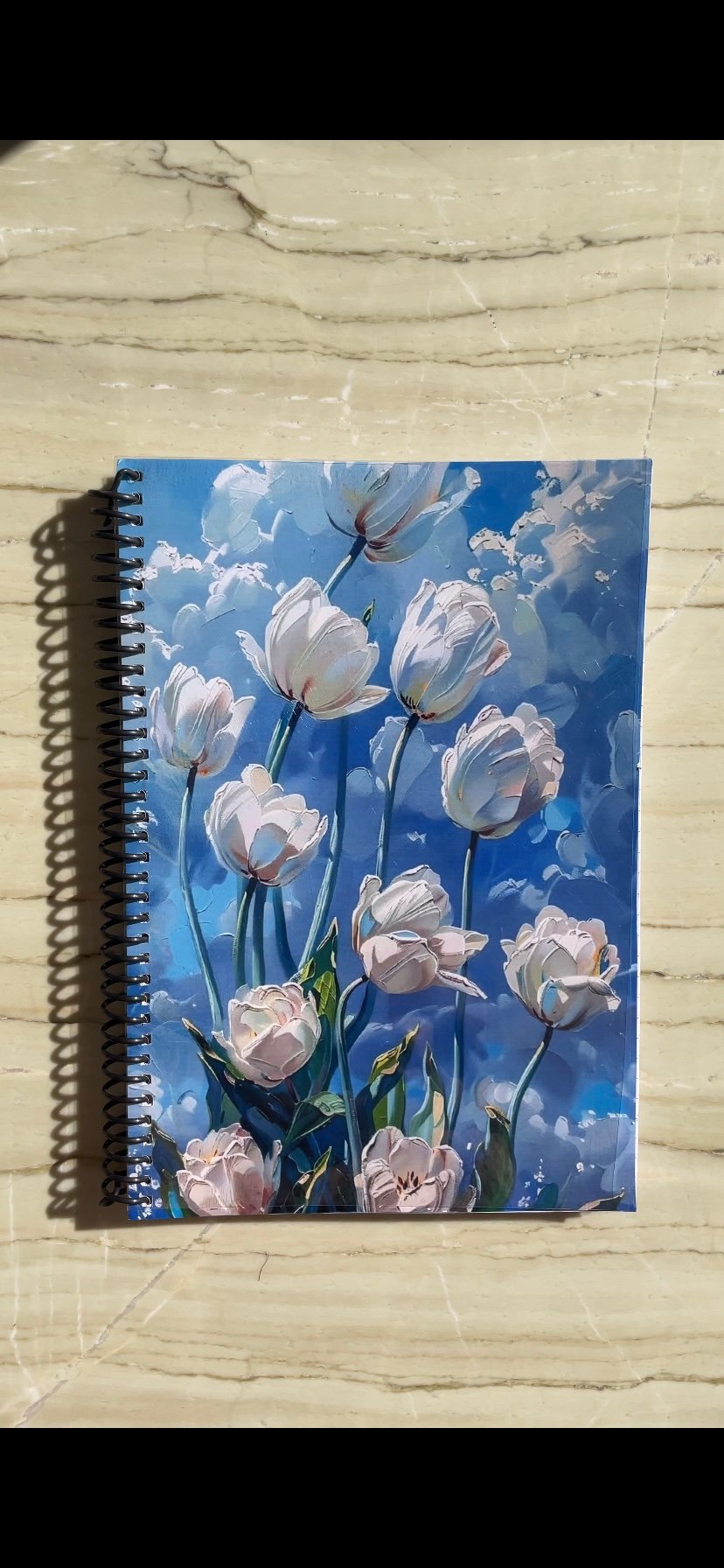 White flowers 🌸 notebook 
