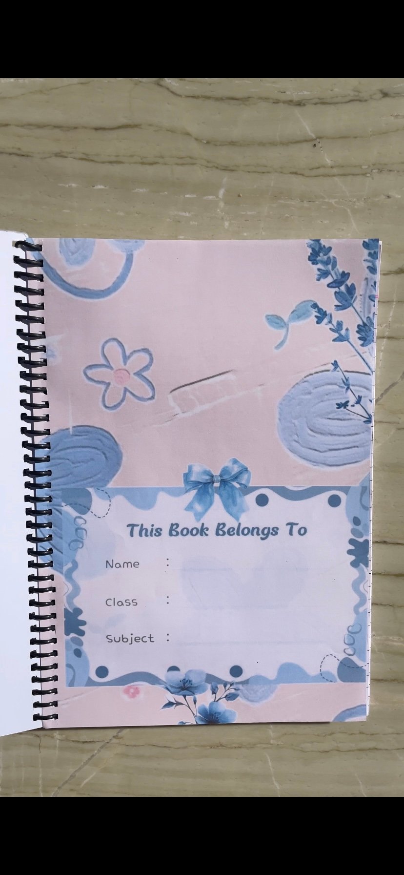 White flowers 🌸 notebook 
