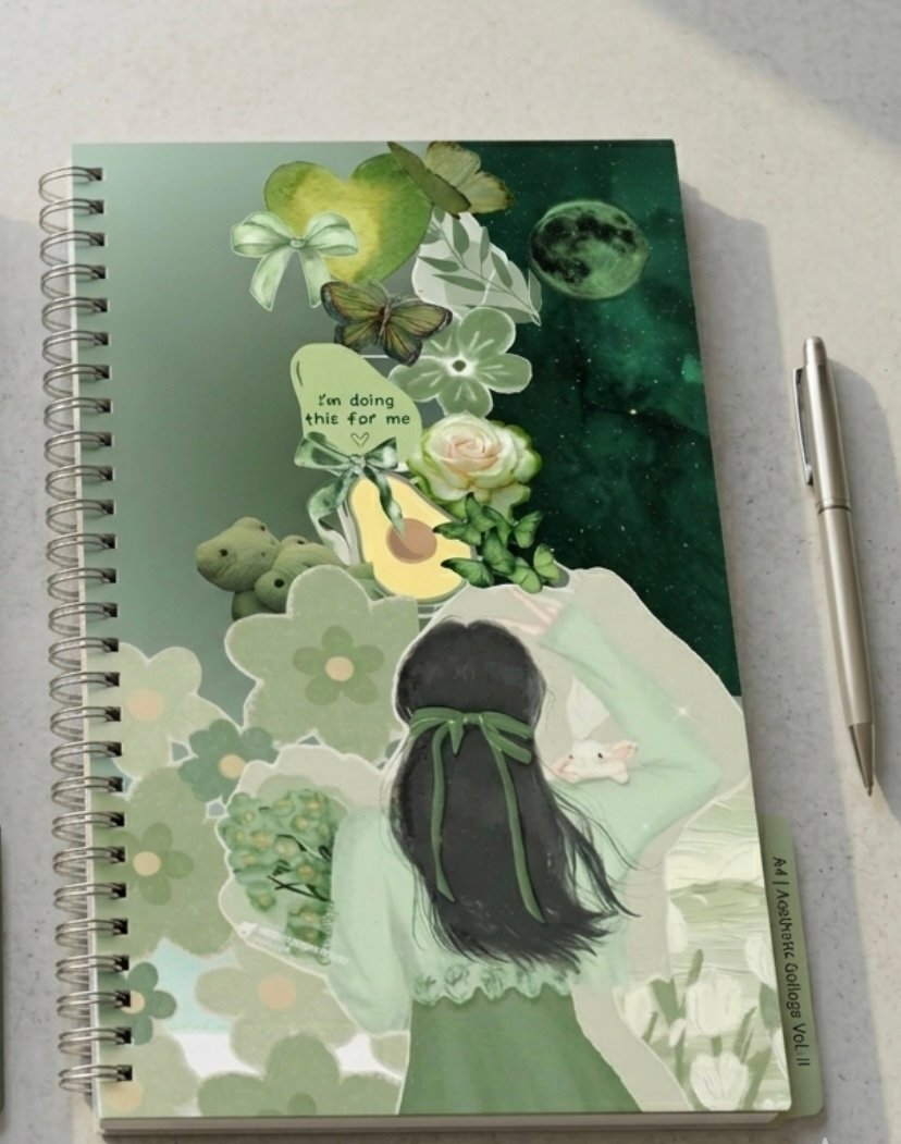 Green Aesthetic Notebook 💚 