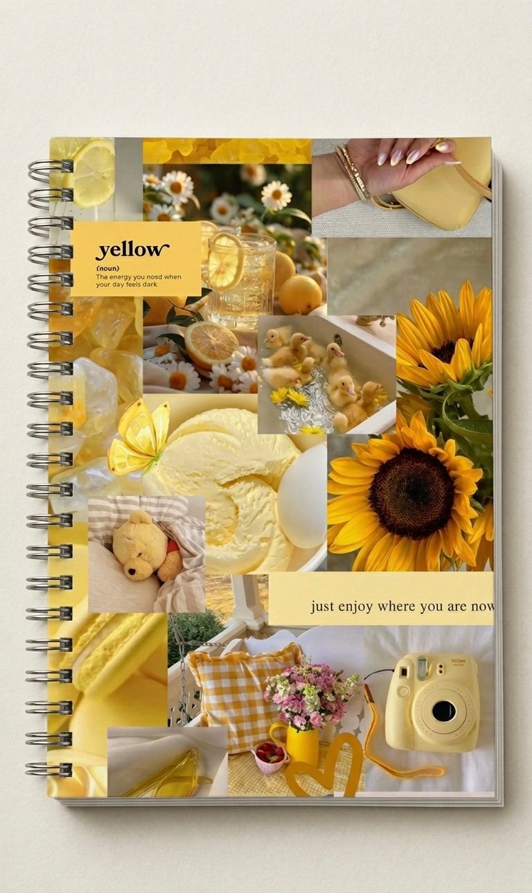 Aesthetic Yellow theme Notebook 